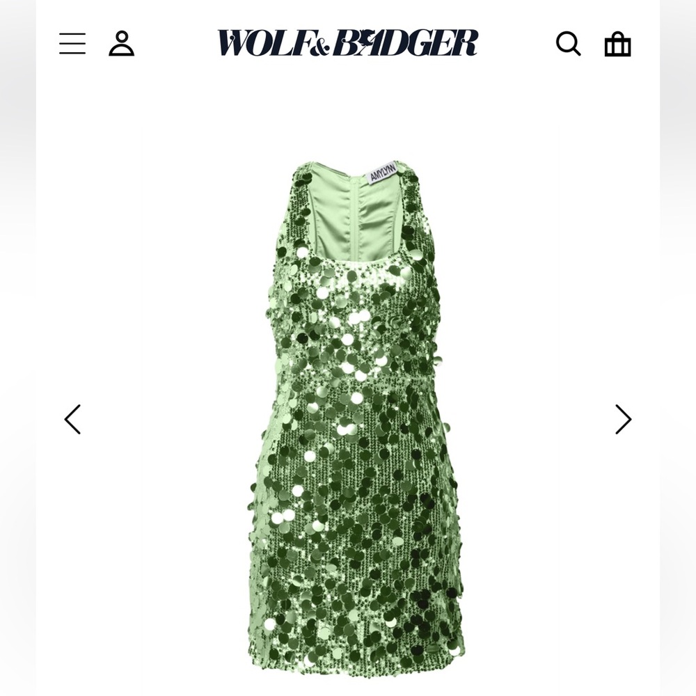 Sequin Amy Lynn Oceane Green Disc Dress size 4